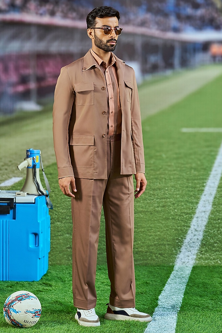 Mocha Brown Cotton Co-Ord Set by Philocaly at Pernia's Pop Up Shop