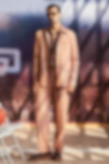 Peach Cotton Trousers by Philocaly at Pernia's Pop Up Shop