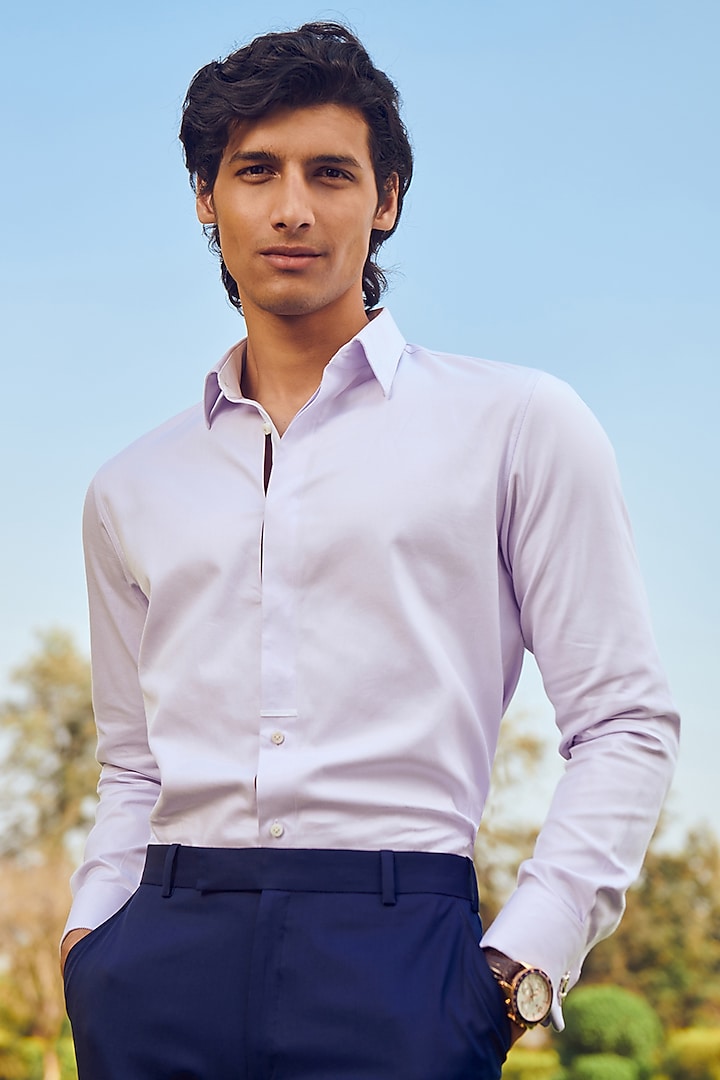 Lavender Cotton Shirt by Philocaly