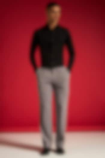 Black Cotton Pintuck Party Wear Shirt by Philocaly at Pernia's Pop Up Shop