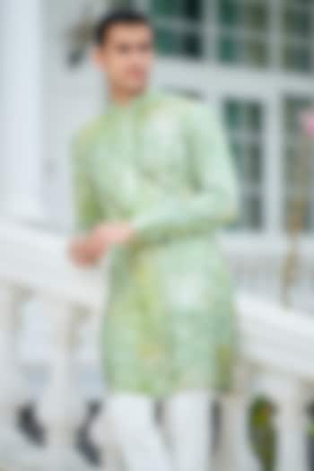 Sage Green Cotton Printed Kurta by Philocaly at Pernia's Pop Up Shop