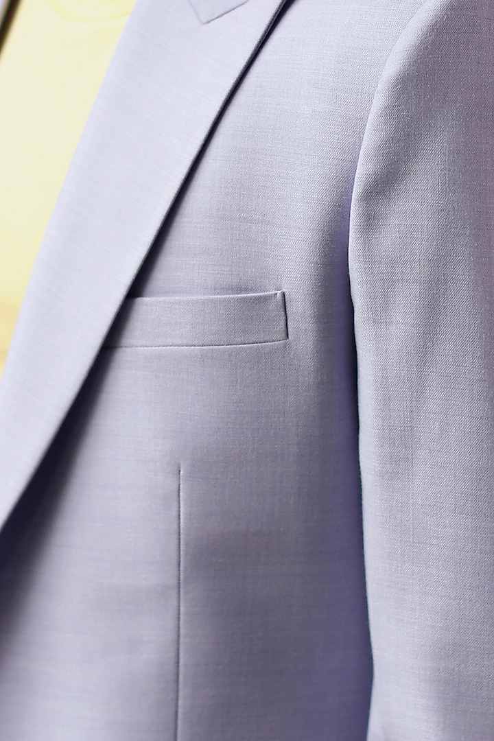 Light Lavender Wool Blazer Set by Philocaly at Pernia's Pop Up Shop