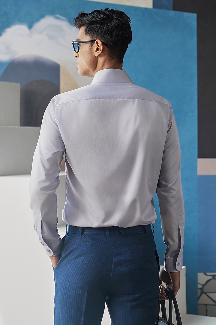 Lavender Cotton Party Wear Shirt by Philocaly at Pernia's Pop Up Shop