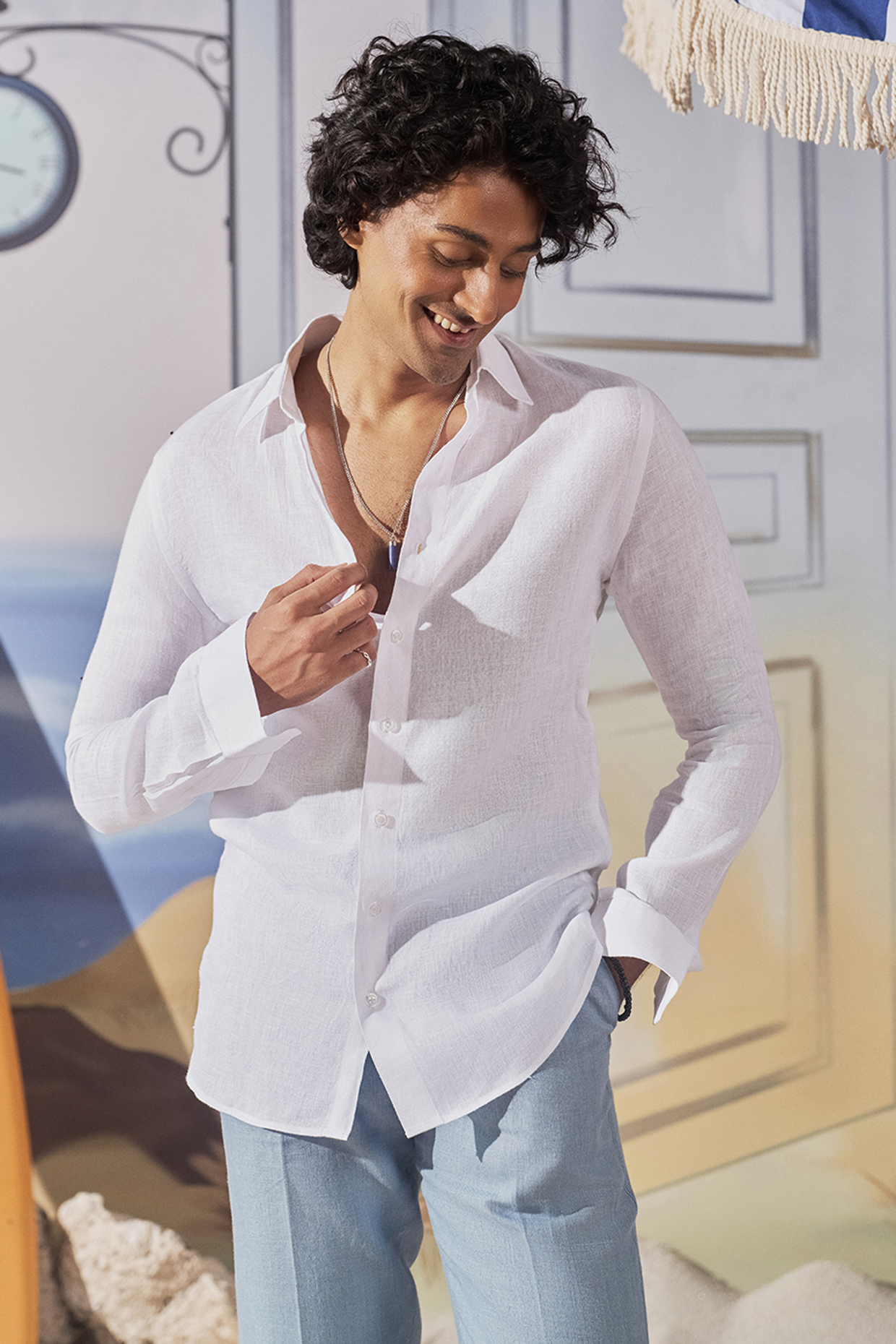 White Linen Shirt by Philocaly