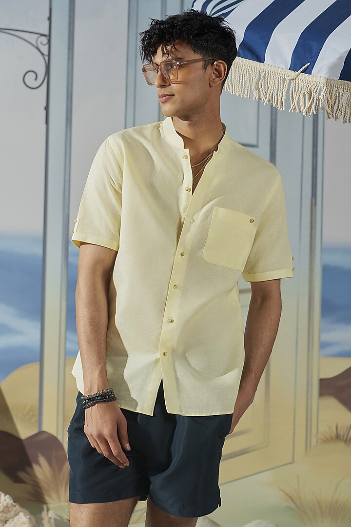 Yellow Linen Shirt by Philocaly