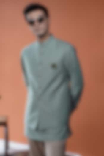 Sage Green Perennial Wool Bundi Jacket by Philocaly