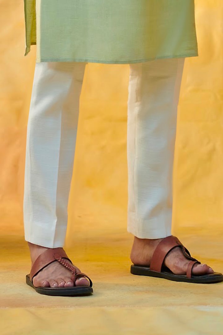 Ivory Embroidered Bundi Jacket With Kurta Set by Philocaly at Pernia's Pop Up Shop