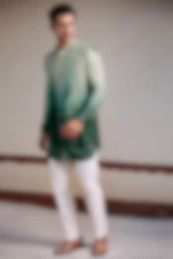 Green Ombre Pure Silk Jacket by Philocaly