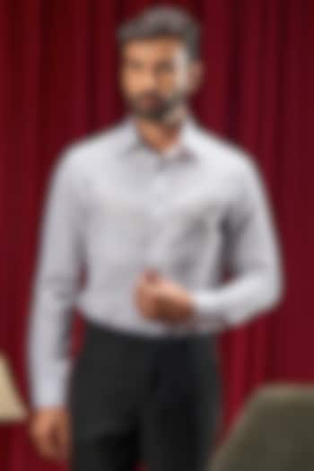 White Cotton Blend Embroidered Party Wear Shirt  by Philocaly at Pernia's Pop Up Shop