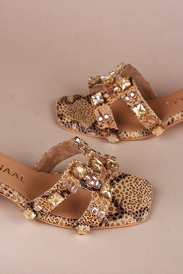 Multi-Coloured Embroidered Block Heels by PHENOMINAAL at Pernia's Pop Up Shop