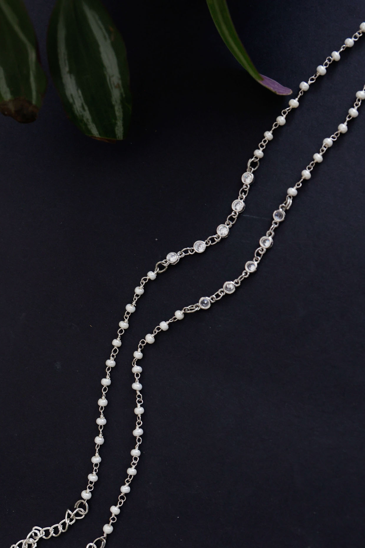 Gold Plated Pearl Anklets by Phiroza