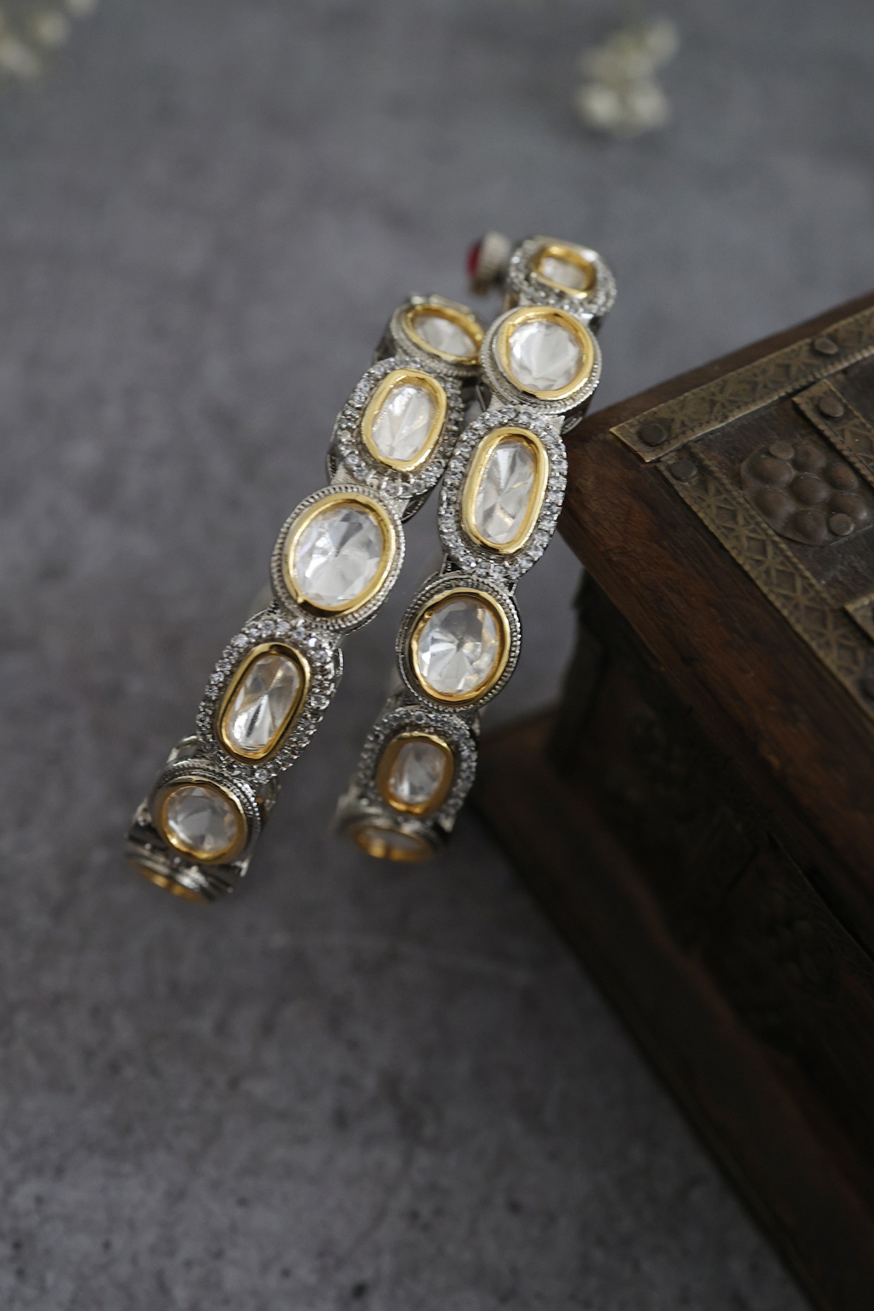 Opal, Ruby, Emerald, Sapphire, Polki & Pave Diamond Bracelet 925 Sterling  Silver | eBay