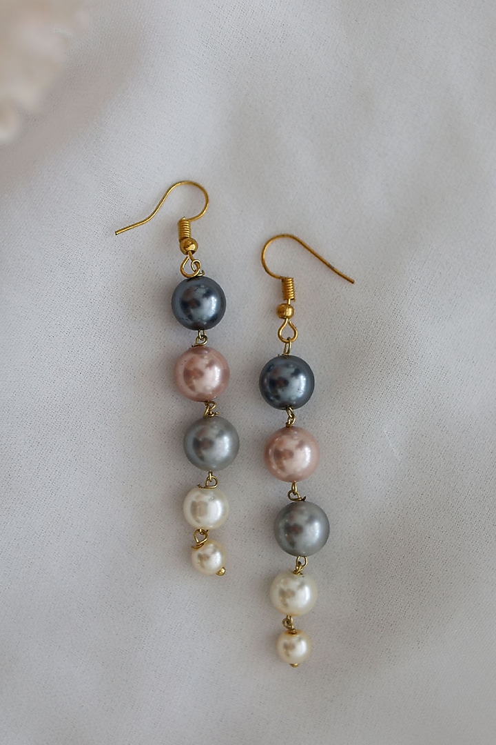 Gold Plated Pearl Earrings by Do Taara at Pernia's Pop Up Shop