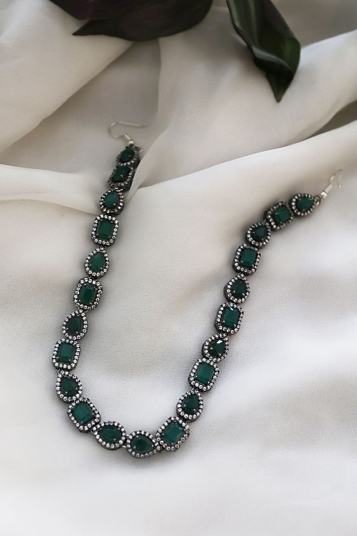 White Rhodium Finish Cubic Zirconia Headband by Do Taara at Pernia's Pop Up Shop