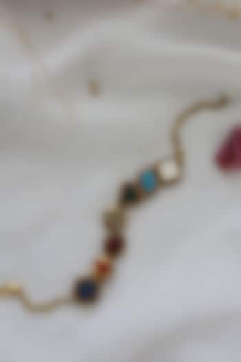 Gold Plated Acrylic Stone Bracelet by Do Taara at Pernia's Pop Up Shop