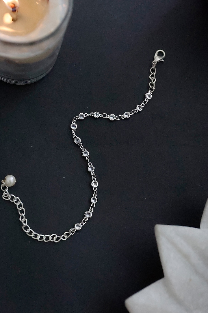 Gold Plated Stone & Pearl Bracelet by Do Taara at Pernia's Pop Up Shop