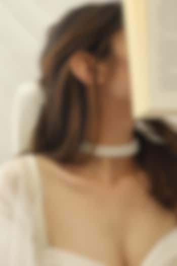 Gold Finish Pearl Choker Necklace by Do Taara at Pernia's Pop Up Shop