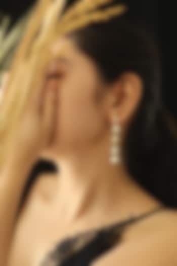 Gold Plated Kundan Polki & Pearl Dangler Earrings by Do Taara at Pernia's Pop Up Shop