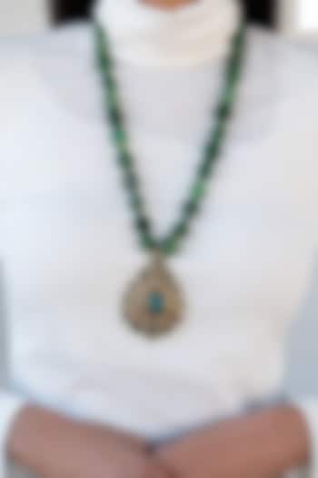 Green Jadau Necklace by Do Taara