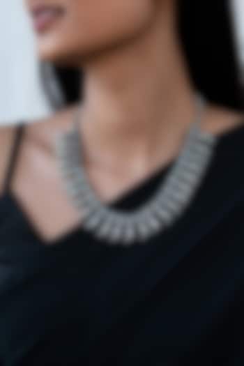 Oxidised Finish Choker Necklace by Do Taara