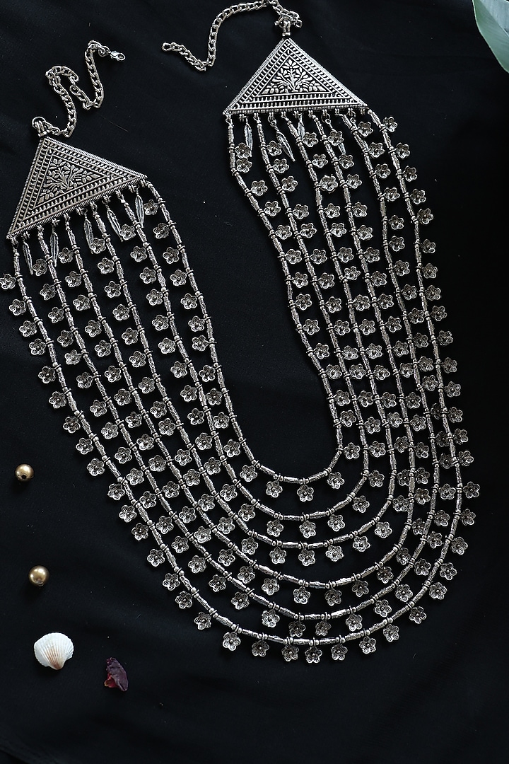 Oxidised Finish Layered Necklace by Do Taara at Pernia's Pop Up Shop