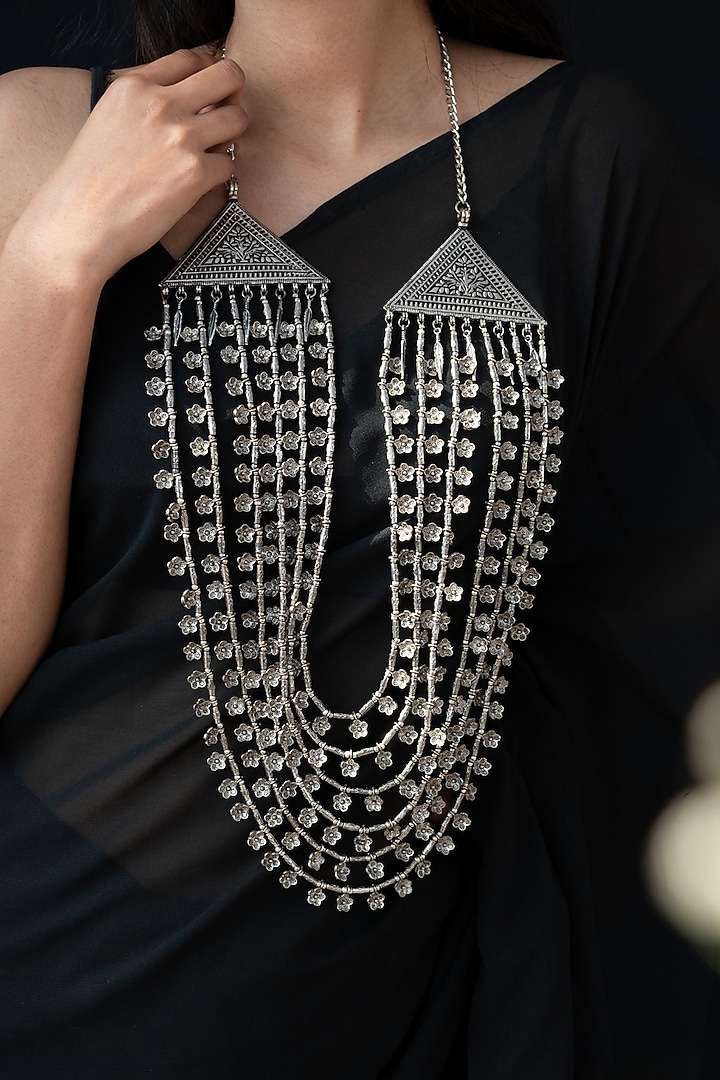 Oxidised Finish Layered Necklace by Do Taara at Pernia's Pop Up Shop
