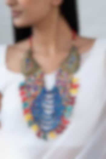 Multi-Colored Beaded Layered Necklace by Do Taara