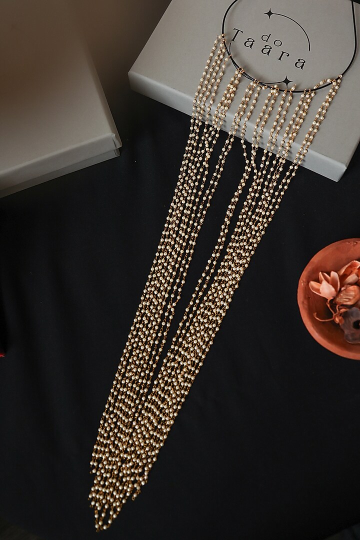 Gold Plated Pearl Hairband by Do Taara at Pernia's Pop Up Shop