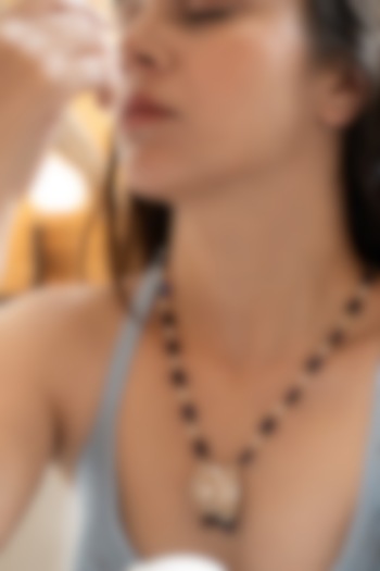 Gold Plated Purple Polki Necklace by Do Taara at Pernia's Pop Up Shop