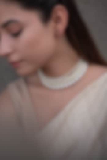 Gold Plated Pearl Choker Necklace by Do Taara at Pernia's Pop Up Shop