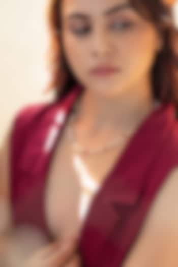 Gold Plated Pearl & Tourmaline Stone Necklace by Do Taara at Pernia's Pop Up Shop