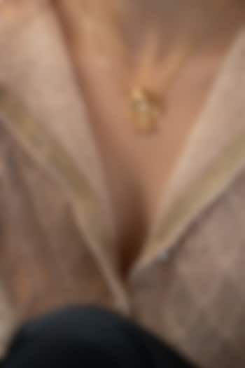 Gold Plated Red Kundan Polki Bird Pendant Necklace by Do Taara at Pernia's Pop Up Shop