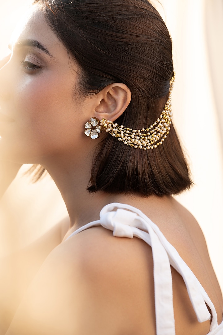 Gold Plated Pearl Kaan Chain by Do Taara at Pernia's Pop Up Shop