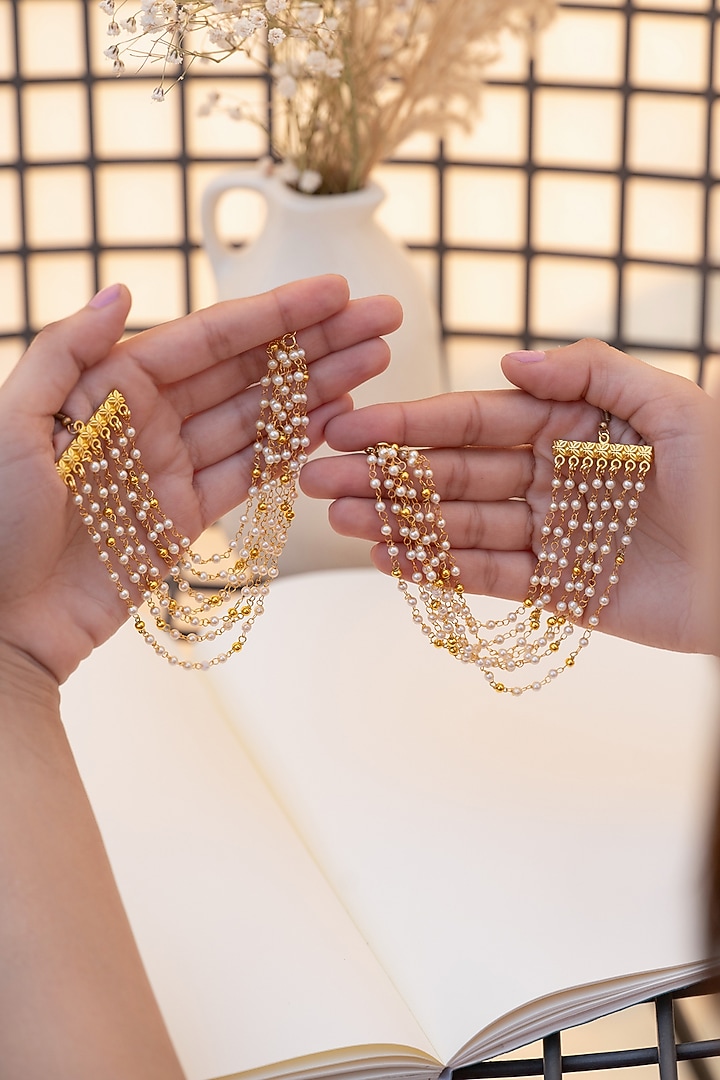 Gold Plated Pearl Kaan Chain by Do Taara at Pernia's Pop Up Shop