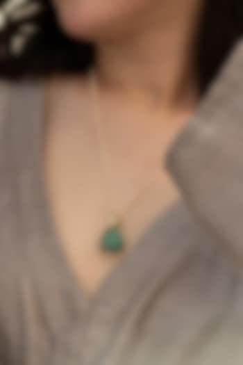 Gold Plated Kundan Polki & Shell Pearl Long Necklace by Do Taara at Pernia's Pop Up Shop