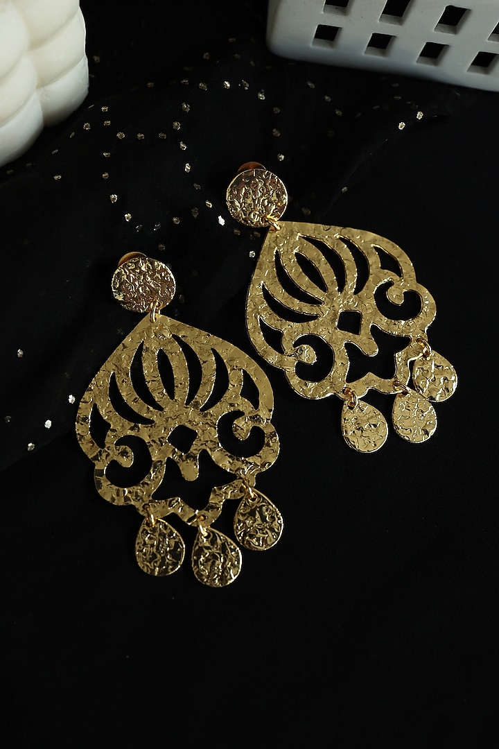 Gold Plated Dangler Earrings by Do Taara at Pernia's Pop Up Shop