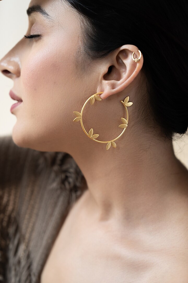 Gold Plated Dangler Earrings by Do Taara at Pernia's Pop Up Shop