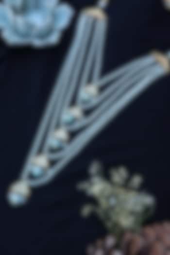 Gold Plated Meenakari Kundan Layered Necklace by Do Taara at Pernia's Pop Up Shop