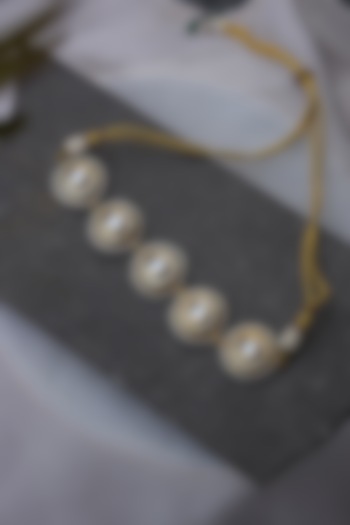 Gold Plated Kundan Polki Meenakari Choker Necklace by Do Taara at Pernia's Pop Up Shop