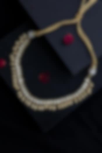 Gold Plated Kundan Choker Necklace by Do Taara at Pernia's Pop Up Shop