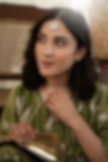 Gold Plated Kundan Polki Floral Maangtikka by Do Taara at Pernia's Pop Up Shop