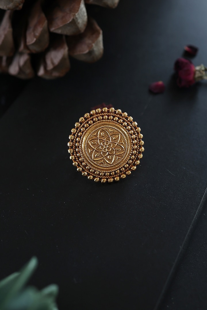 Gold Plated Temple Ring by Do Taara at Pernia's Pop Up Shop