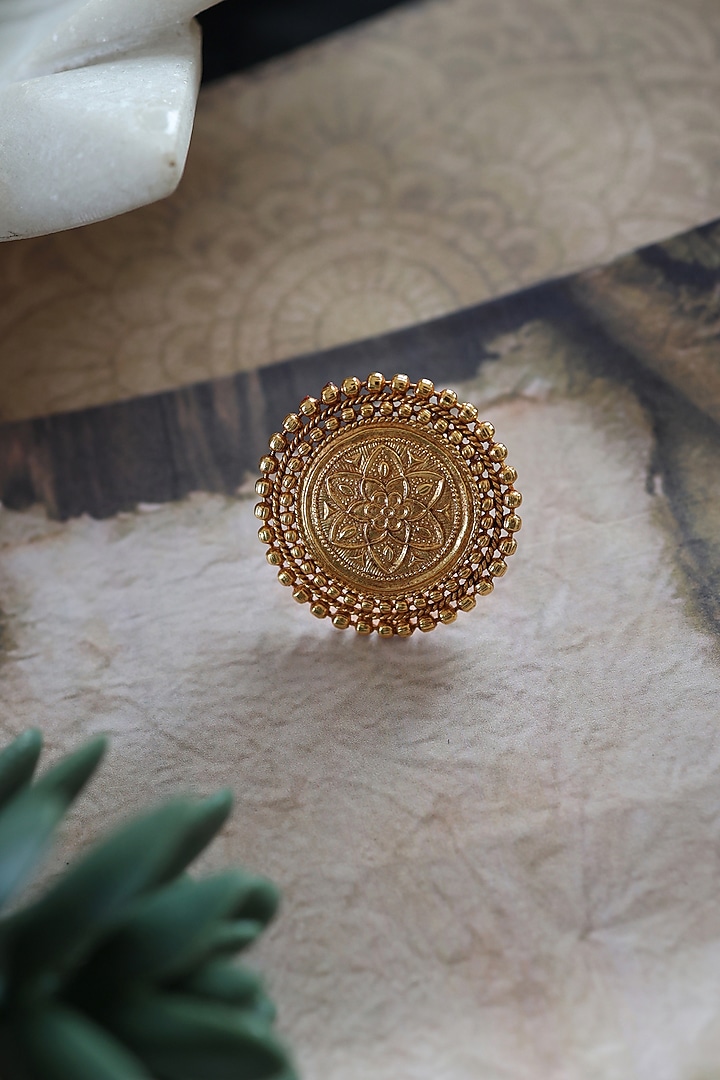 Gold Plated Temple Ring by Do Taara at Pernia's Pop Up Shop
