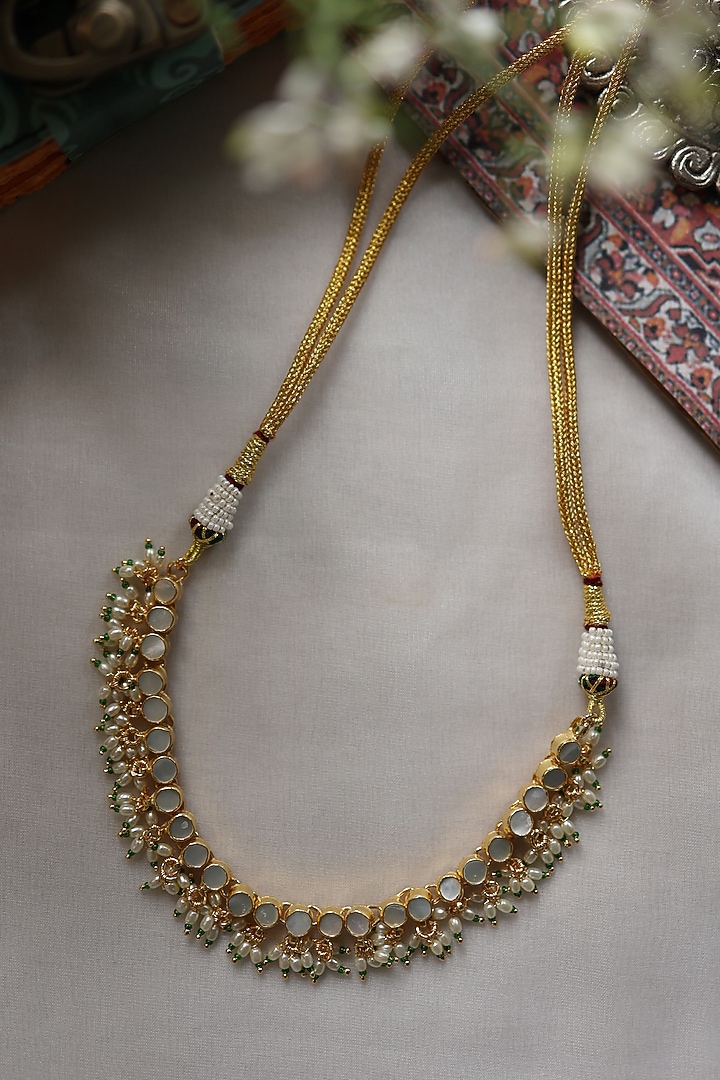 Gold Plated Mother Of Pearl Necklace by Do Taara at Pernia's Pop Up Shop