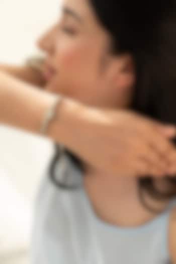 Gold Plated Kundan Polki & Cubic Zirconia Bracelet by Do Taara at Pernia's Pop Up Shop