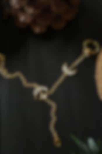 Gold Finish Kundan Polki Haathphool by Do Taara at Pernia's Pop Up Shop