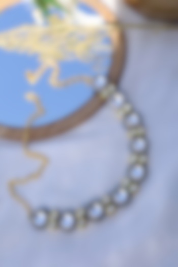 Black Rhodium Plated Cubic Zirconia Choker Necklace by Do Taara at Pernia's Pop Up Shop