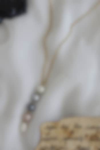 Gold Plated Pendant Choker Necklace With Pearls by Do Taara at Pernia's Pop Up Shop