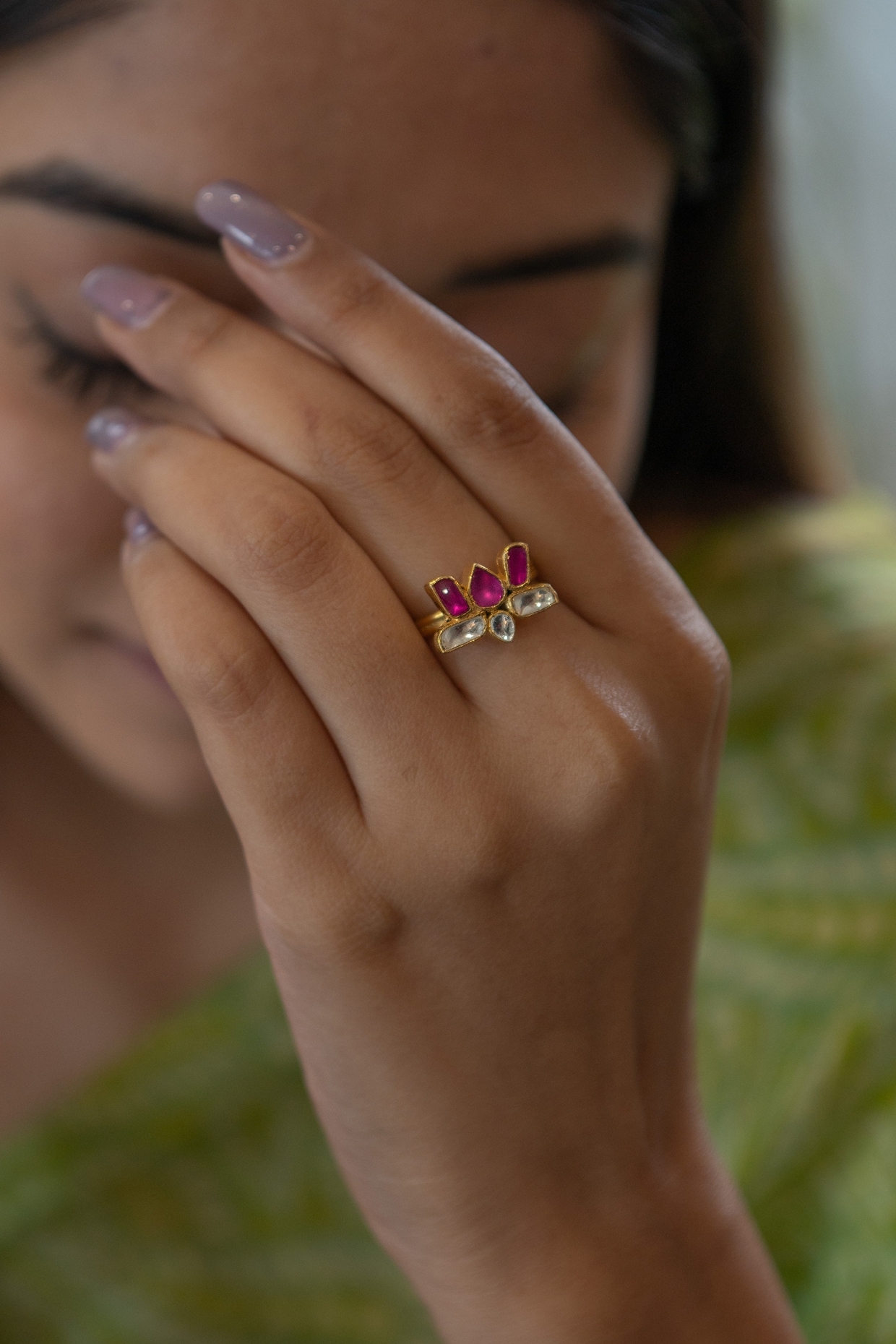 Ring(Kirti Kharbanda seen in our silver lotus ring | urban thesaurus
