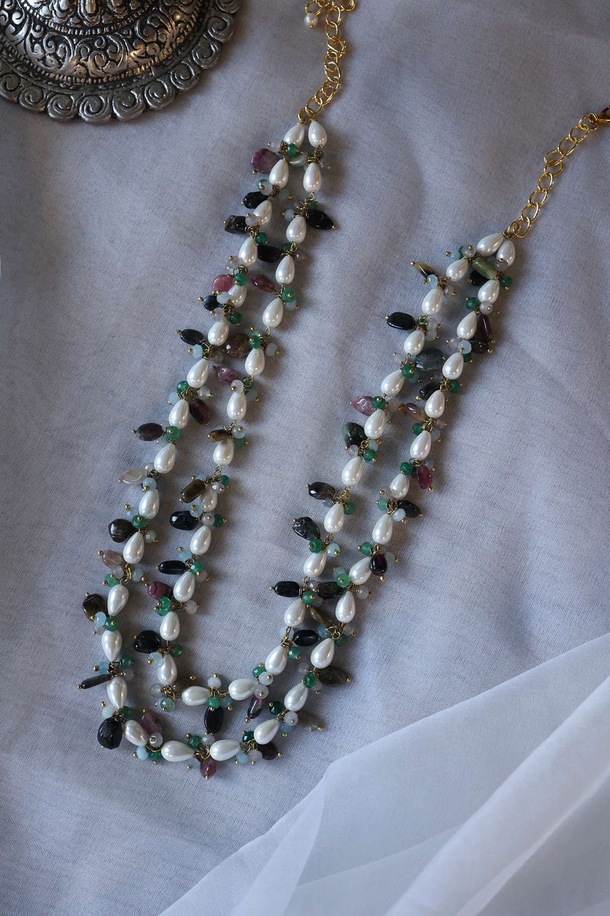 Rice pearl hot sale necklace designs